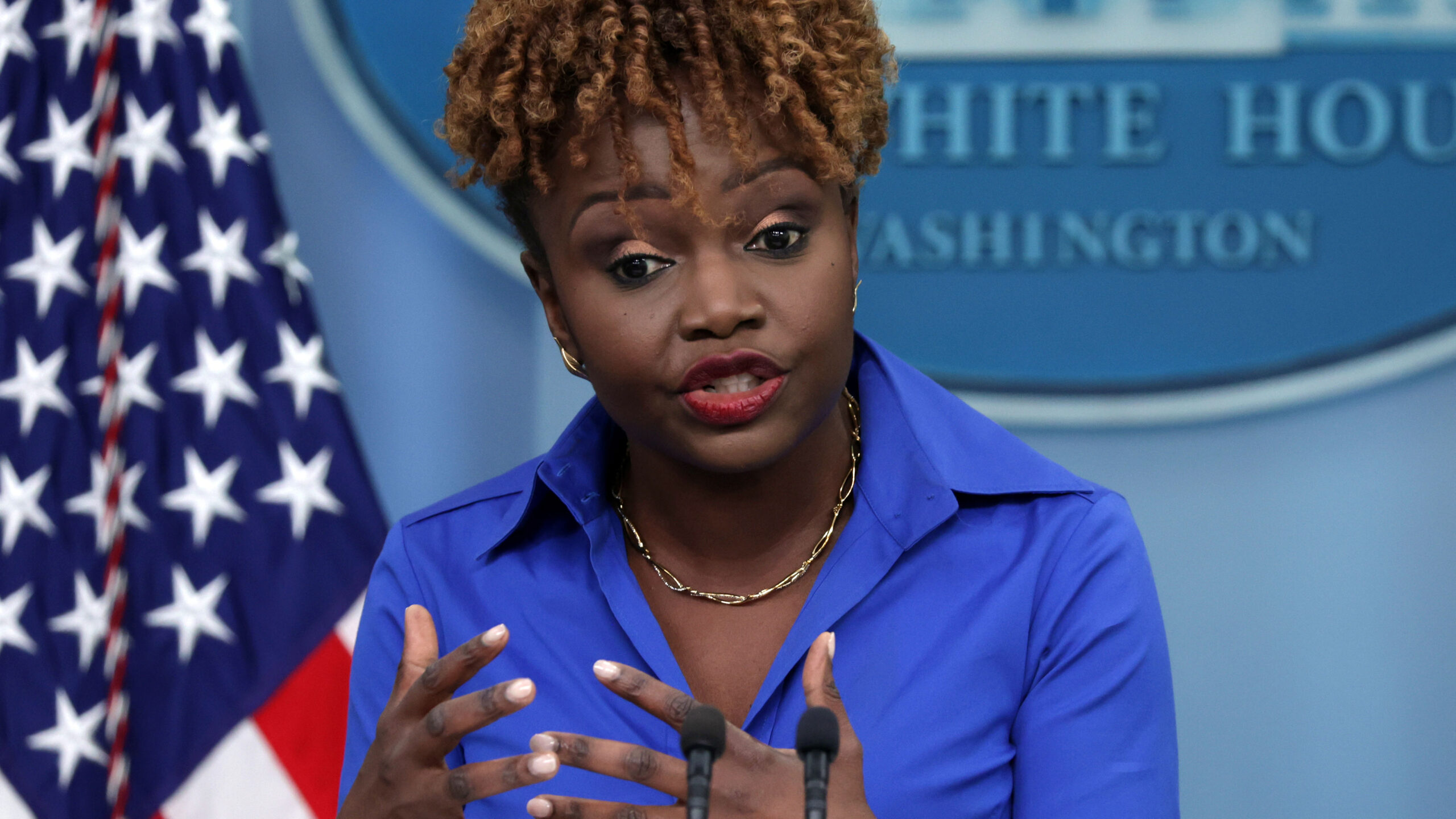 Karine Jean-Pierre gets angry when asked about Biden’s alleged 90% reduction in illegal immigration.
