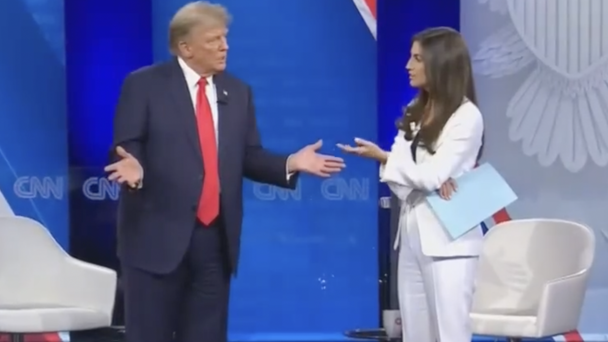 Donald Trump spars with CNN anchor Kaitlan Collins at town hall