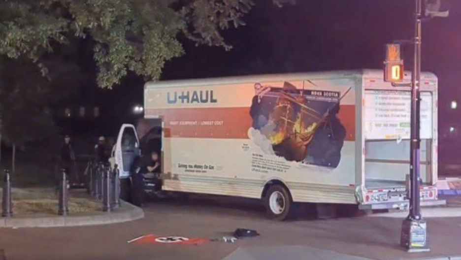 Man charged for threatening President after U-Haul rammed into White House gate.