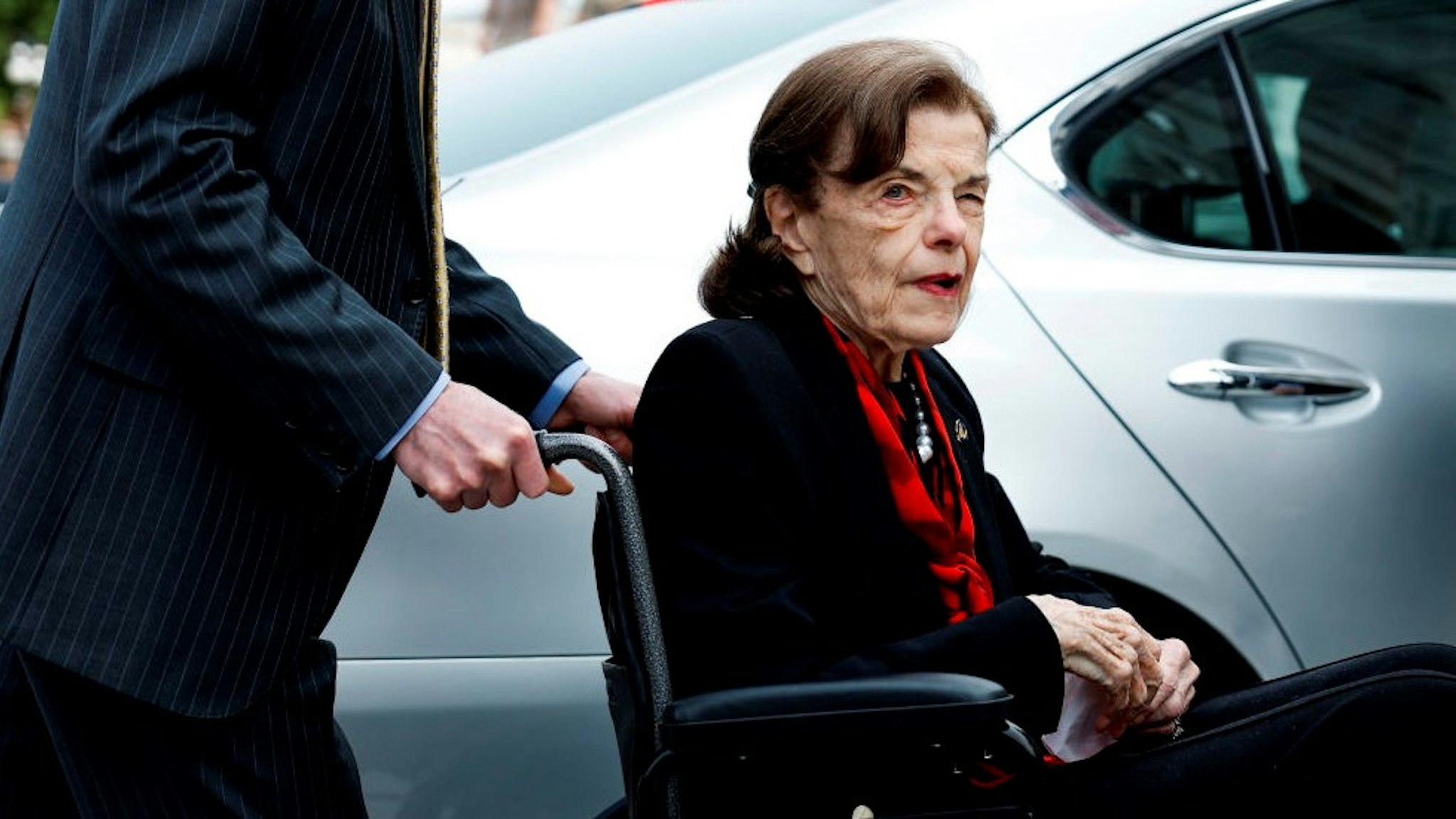 WASHINGTON, DC - MAY 10: Sen. Dianne Feinstein (D-CA) arrives to the U.S. Capitol Building on May 10, 2023 in Washington, DC. Feinstein is returning to Washington after over two months away following a hospitalization due to shingles. (Photo by