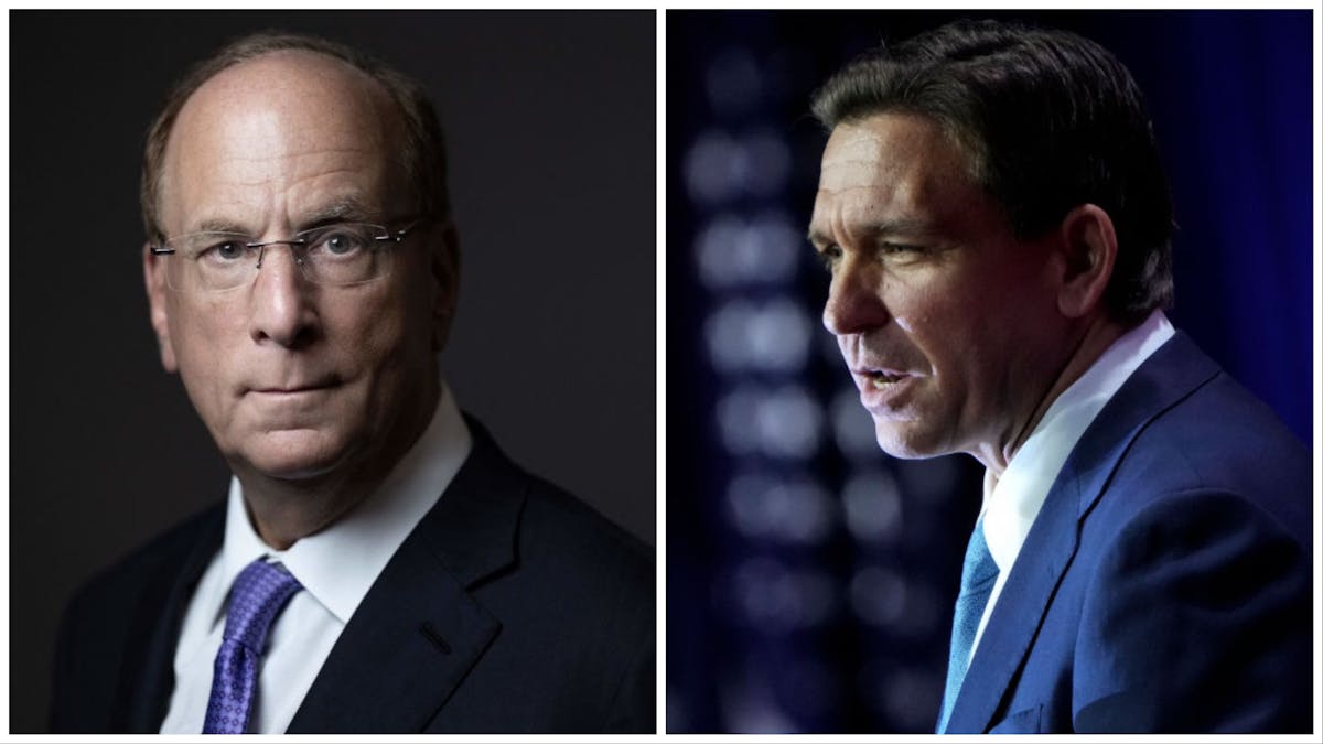 NextImg:Woke BlackRock CEO Admits DeSantis Hurt BlackRock When He Pulled $2 Billion In Funds