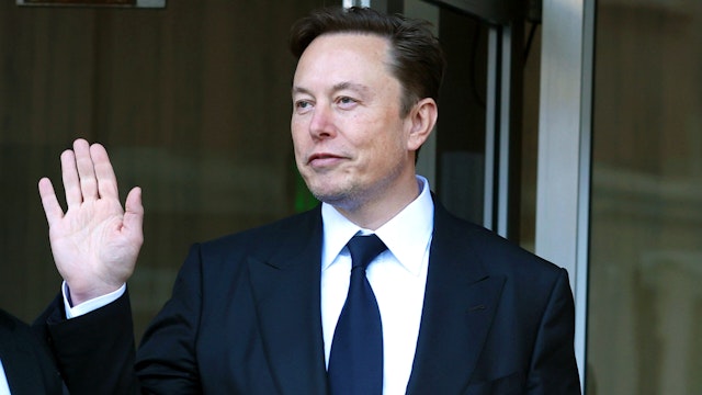 SAN FRANCISCO, CALIFORNIA - JANUARY 24: Tesla CEO Elon Musk leaves the Phillip Burton Federal Building on January 24, 2023 in San Francisco, California. Musk testified at a trial regarding a lawsuit that has investors suing Tesla and Musk over his August 2018 tweets saying he was taking Tesla private with funding that he had secured. The tweet was found to be false and cost shareholders billions of dollars when Tesla's stock price began to fluctuate wildly allegedly based on the tweet.