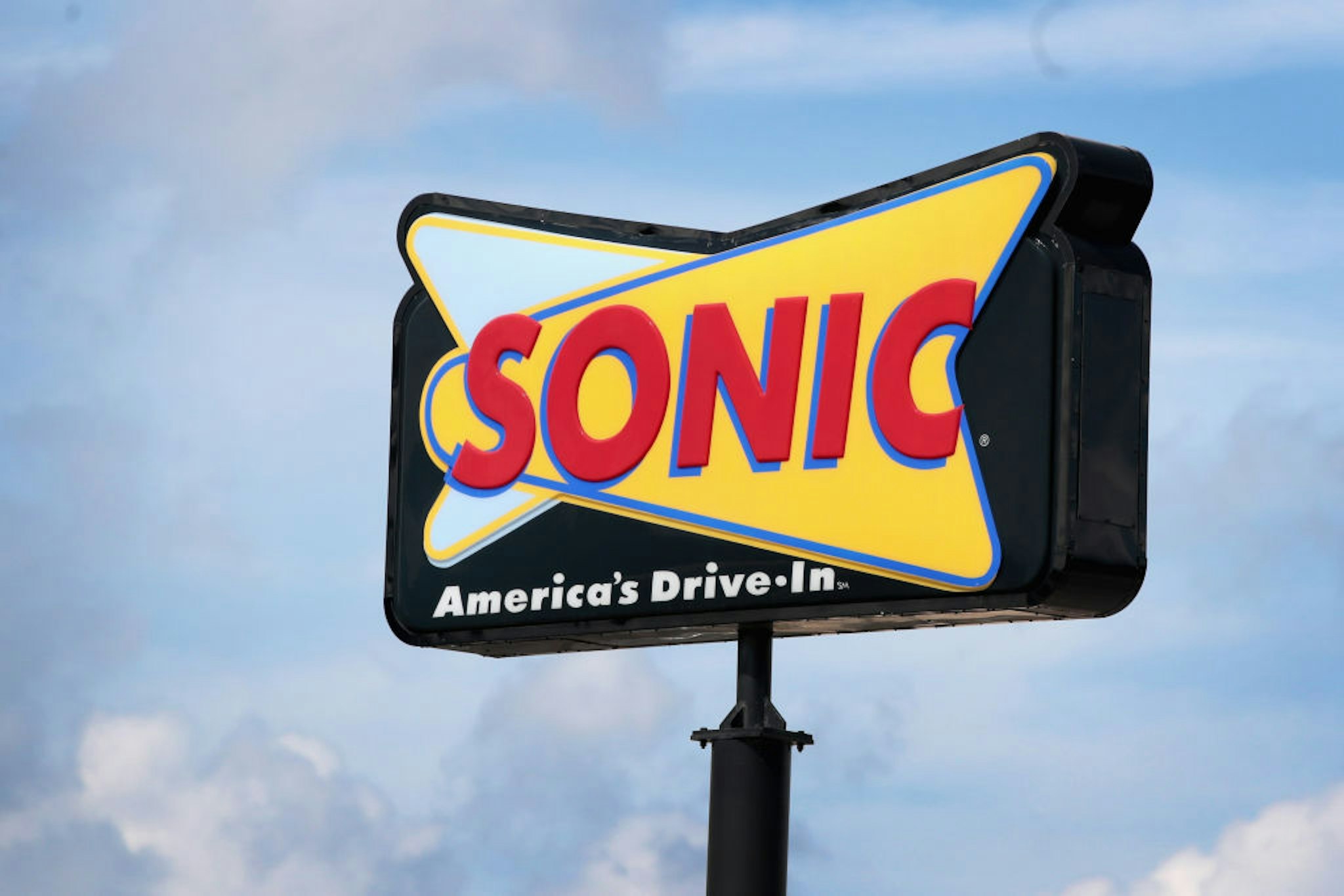 CICERO, IL - SEPTEMBER 25: A sign advertises the location of a Sonic restaurant on September 25, 2018 in Cicero, Illinois. Inspire Brands Inc., the parent company of Arby's and Buffalo Wild Wings, announced today that it was buying Sonic for $2.3 billion.
