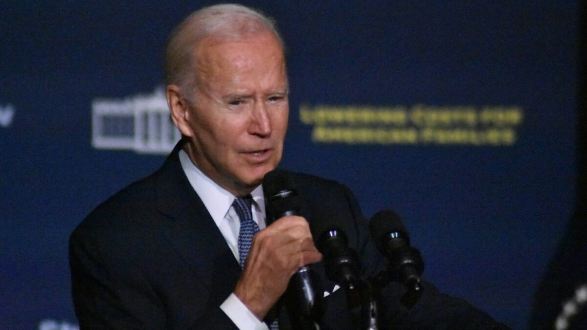 U.S. President Joe Biden delivers remarks on Student Debt Relief at Delaware State University in Dover, United States on October 21, 2022.