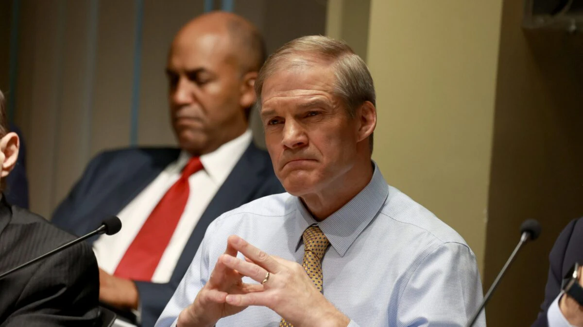 U.S. Rep. Jim Jordan, R-Ohio, is pictured at the Jacob Javits Federal Building in Lower Manhattan on April 17, 2023.