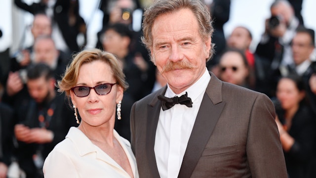 CANNES, FRANCE - MAY 23: Robin Dearden and Bryan Cranston attends the "Asteroid City" red carpet during the 76th annual Cannes film festival at Palais des Festivals on May 23, 2023 in Cannes, France. (Photo by Stephane Cardinale - Corbis/Corbis via Getty Images)