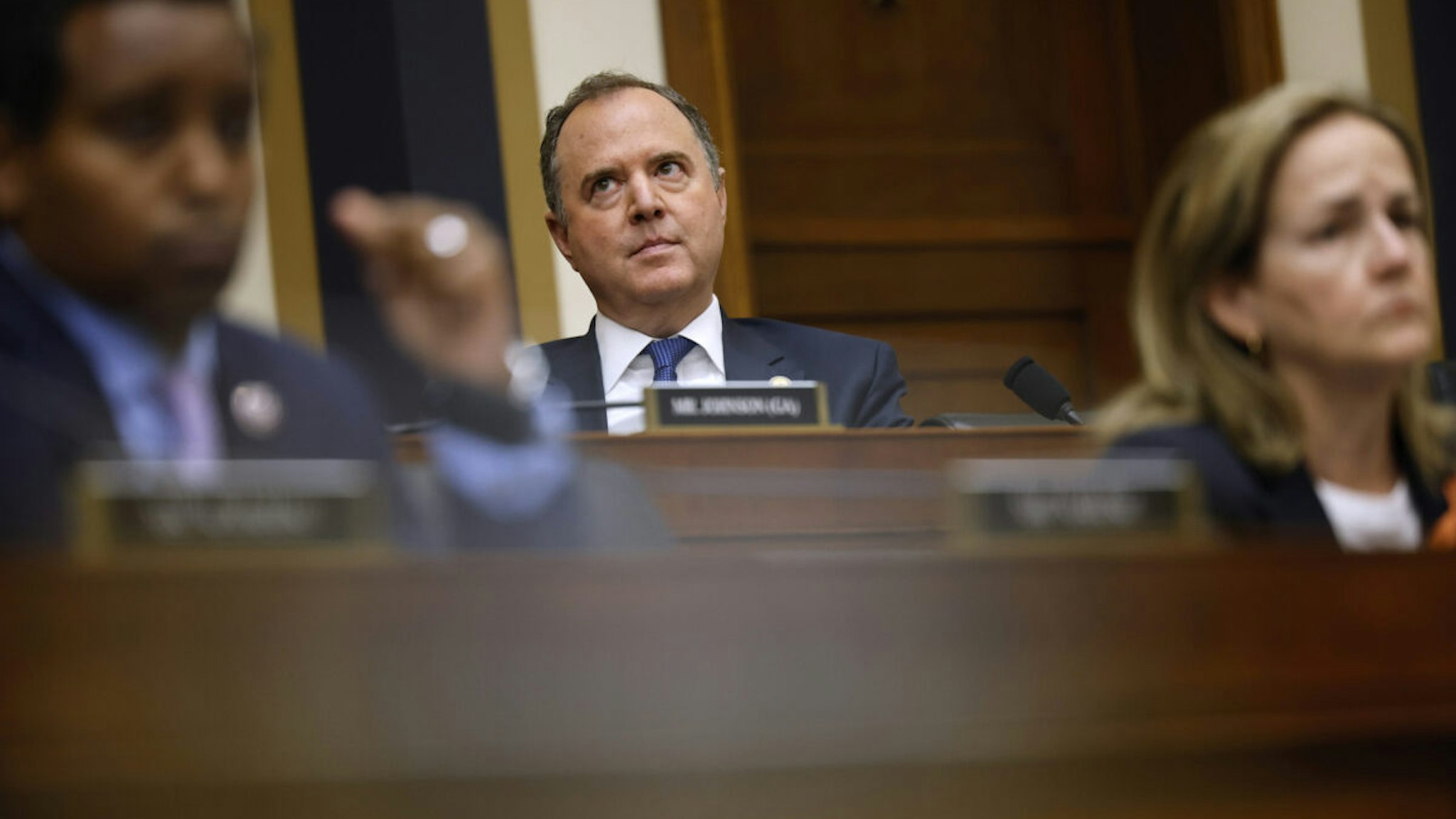 House Judiciary Committee member Rep. Adam Schiff (D-CA) listens to testimony from Special Counsel John Durham in the Rayburn House Office Building on Capitol Hill on June 21, 2023 in Washington, DC.