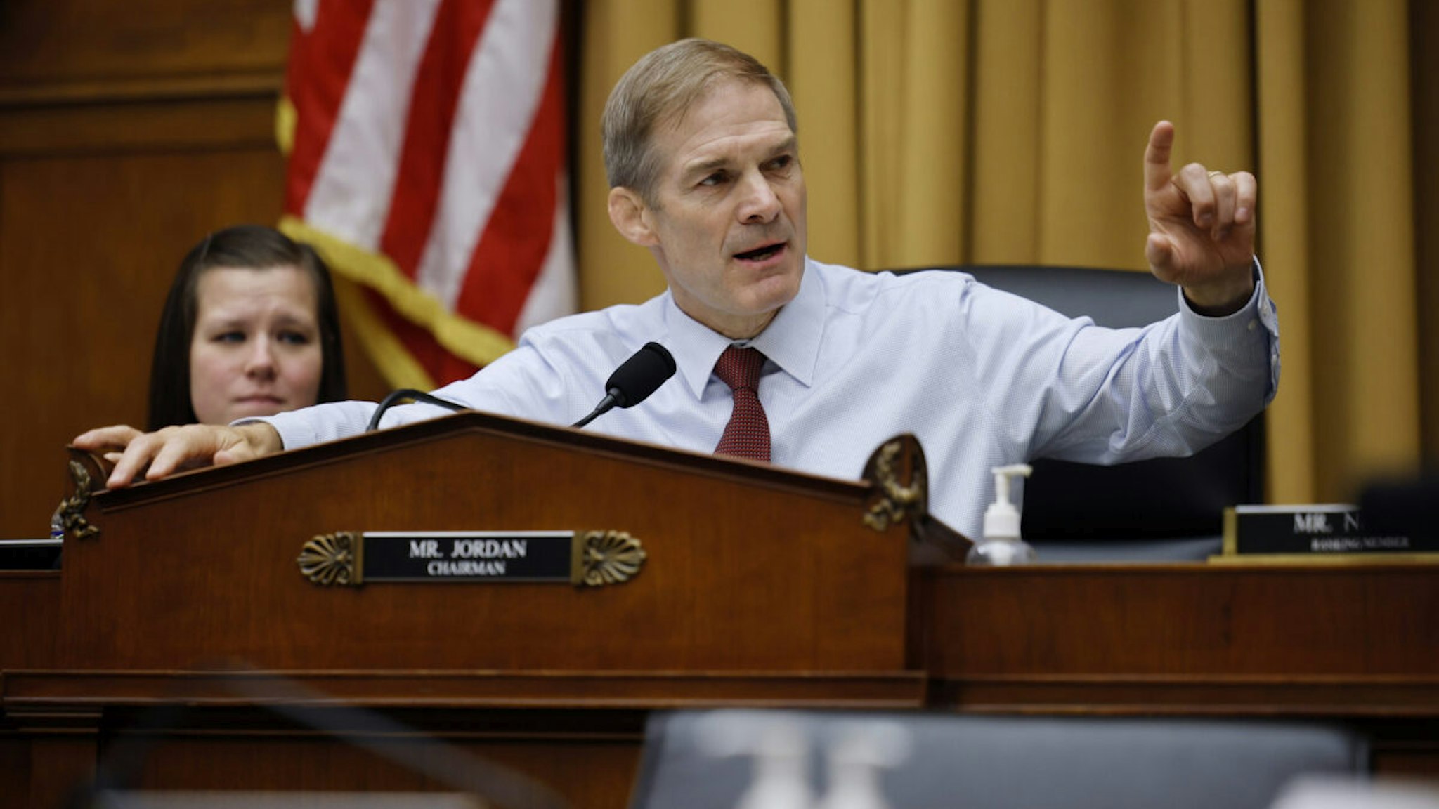 House Judiciary Committee Chairman Jim Jordan (R-OH) conducts a hearing where Special Counsel John Durham testified in the Rayburn House Office Building on Capitol Hill on June 21, 2023 in Washington, DC.