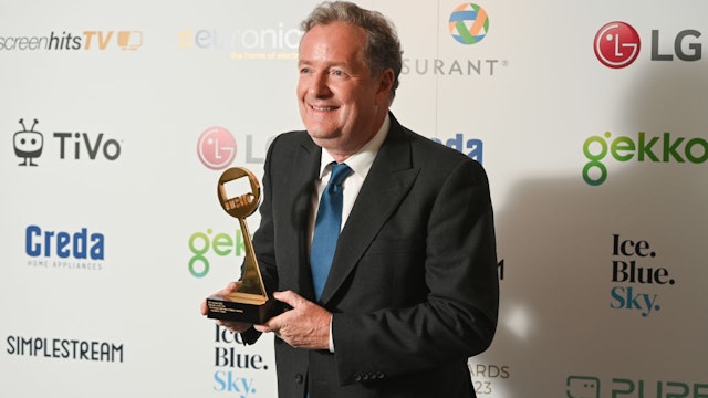 LONDON, ENGLAND - JUNE 27: Piers Morgan with the Interview of the Year award during The TRIC Awards 2023 at Grosvenor House on June 27, 2023 in London, England. (Photo by Kate Green/Getty Images)
