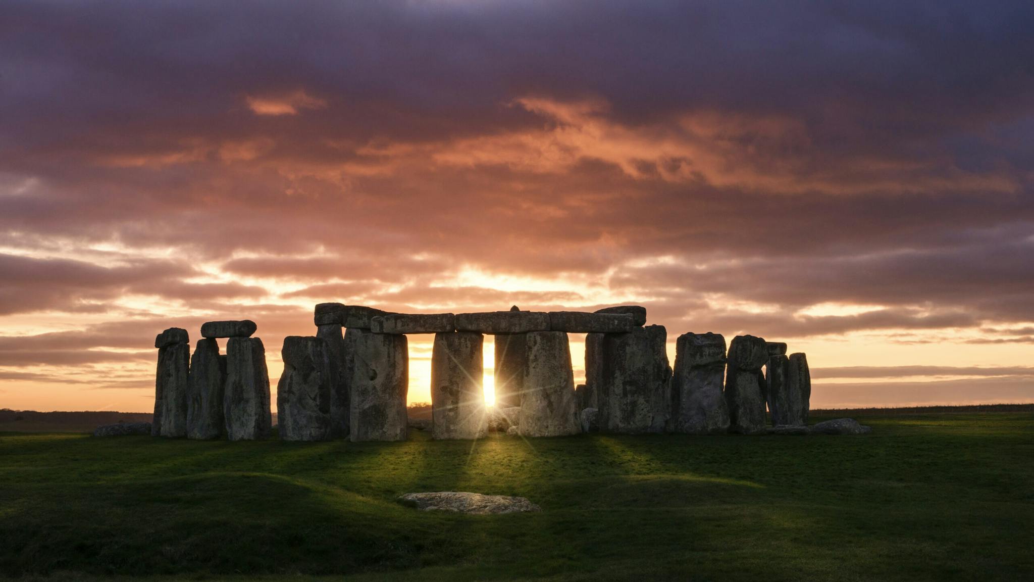 Sunset over Stonehenge Stonehenge