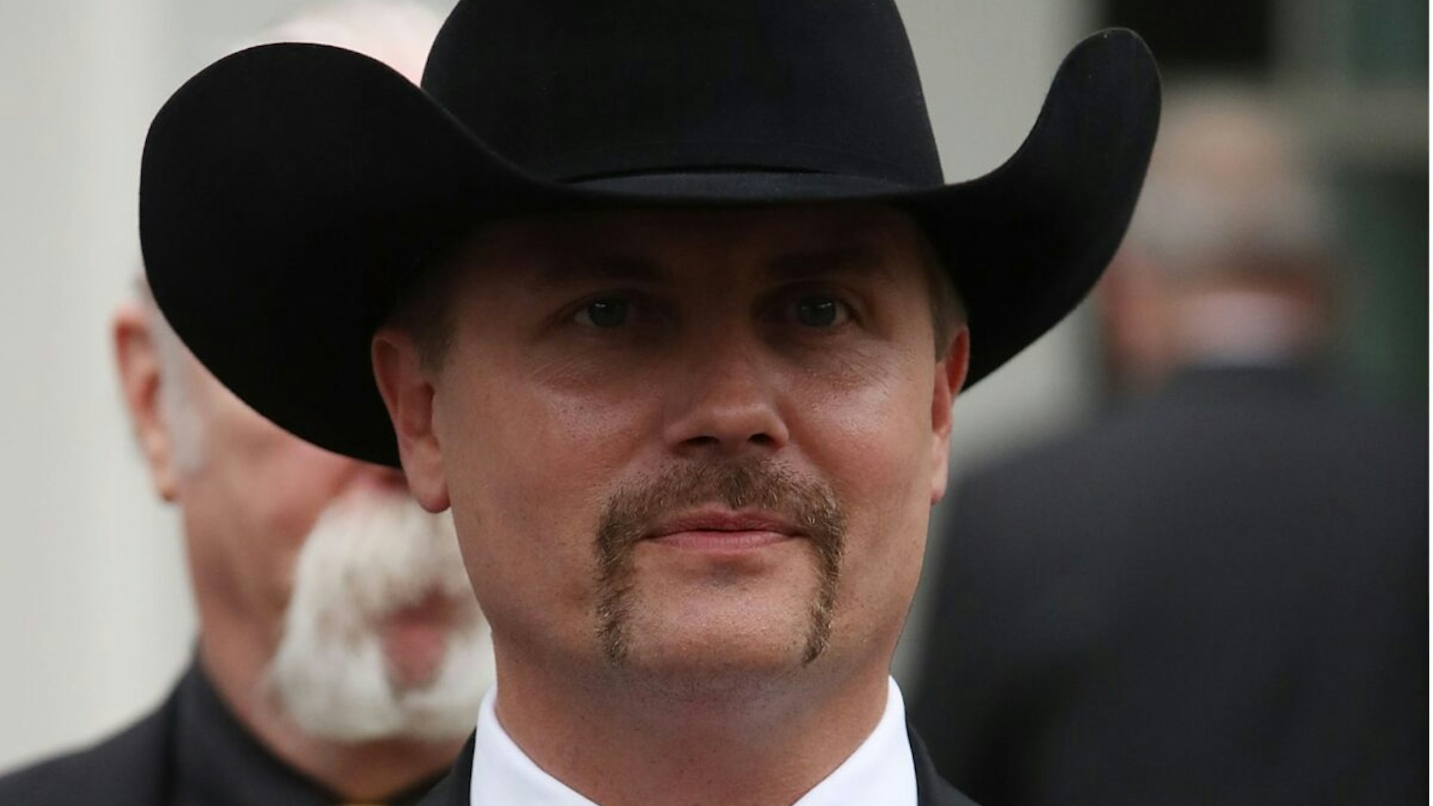 Musician John Rich of Big and Rich speaks to the media in front of the West Wing of the White House after participating in an event where U.S. President Donald Trump signed the H.R. 1551, the ÒOrrin G. Hatch-Bob Goodlatte Music Modernization ActÓ, at the White House on October 11, 2018 in Washington, DC.