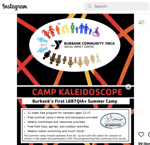 Camp Kaleidoscope is billed as “Burbank’s First LGBTQIA+ Summer Camp.”