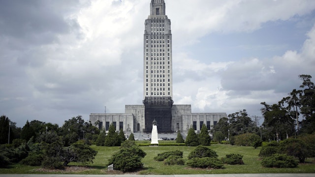 The Louisiana State Capitol stands in Baton Rouge, Louisiana, U.S., on Wednesday, March 28, 2018