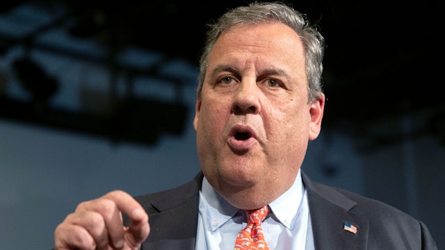 Chris Christie, former governor of New Jersey, speaks during a town hall event at Saint Anselm College in Manchester, New Hampshire, US, on Tuesday, June 6, 2023. Christie became the latest Republican to enter the 2024 presidential campaign, adding an ally-turned-critic of Donald Trump to an already crowded primary contest.