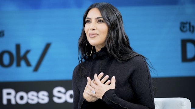Kim Kardashian West speaks onstage at 2019 New York Times Dealbook on November 06, 2019 in New York City.