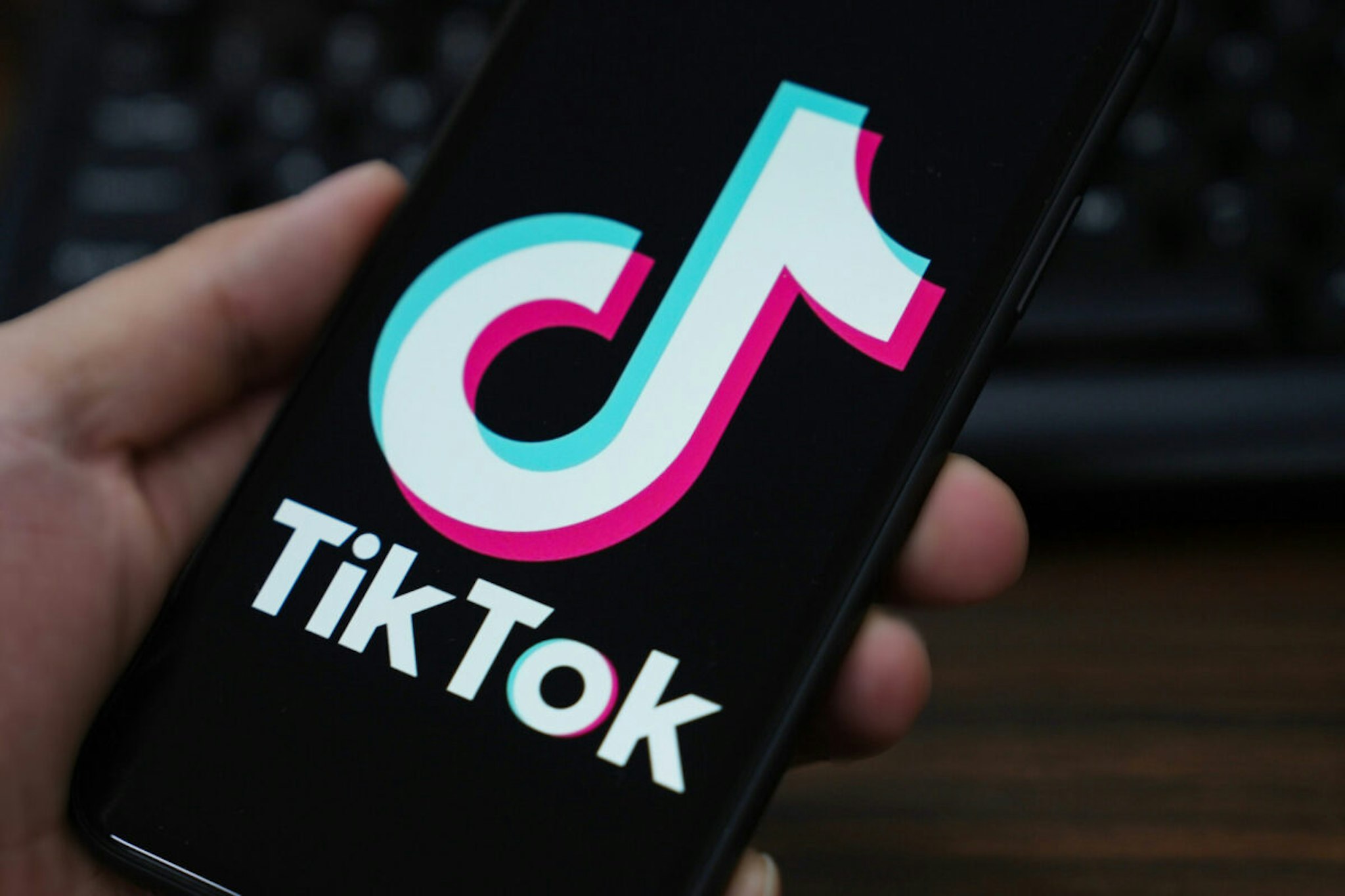 CHINA - 2023/05/24: In this photo illustration, the TikTok logo is displayed on the screen of a smartphone.