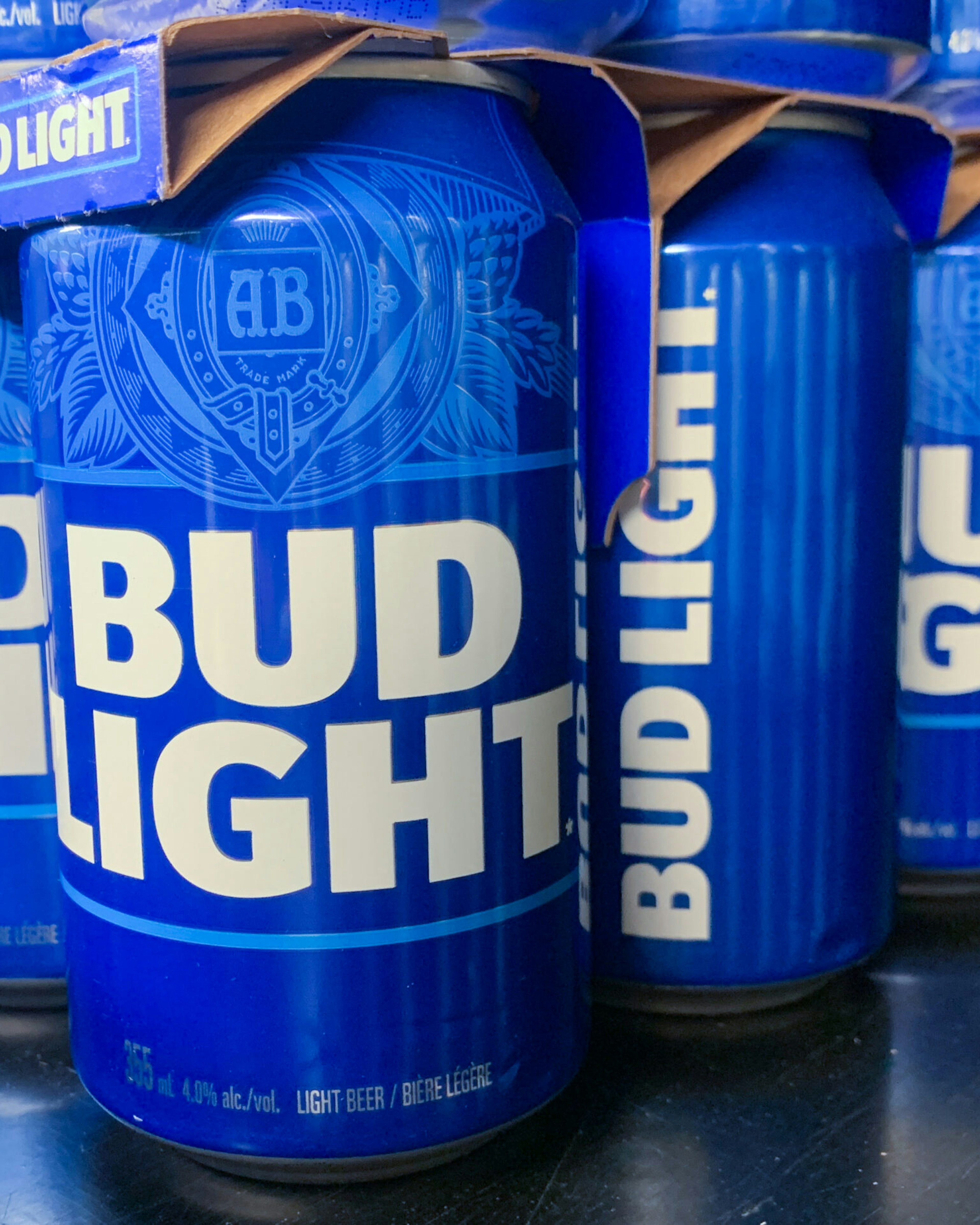 Bud Light cans are seen in the store in Montreal, Canada on June 16, 2023. (Photo by Jakub Porzycki/NurPhoto via Getty Images)