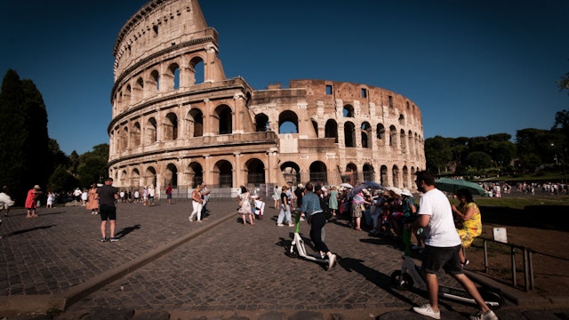 View of the Colosseum, in Rome, Italy, on July 02, 2023 (Photo by Andrea Ronchini/NurPhoto via Getty Images)