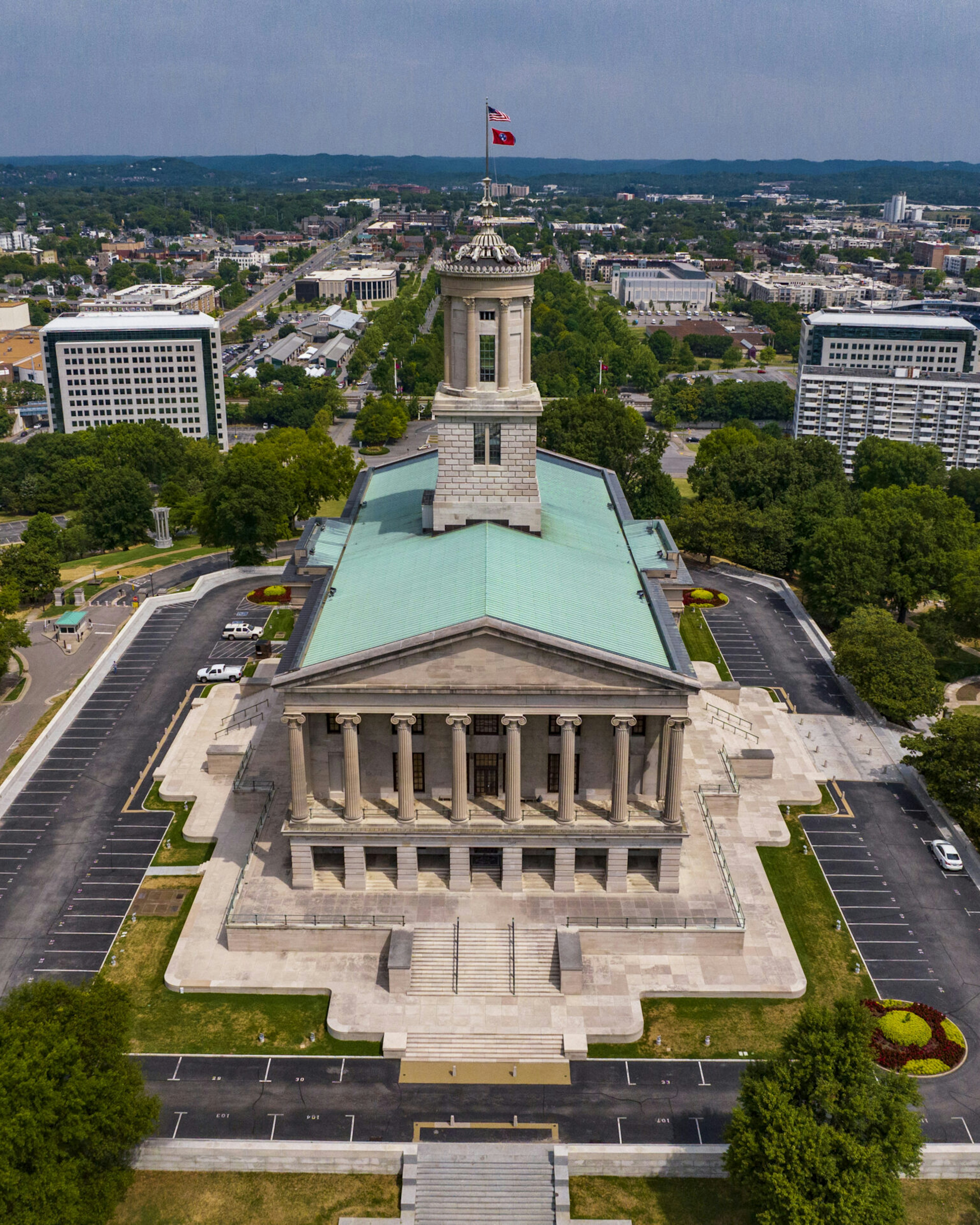 Drone view of Tennessee State Capitol. (Photo by: Joe Sohm/Visions of America/Universal Images Group via Getty Images)