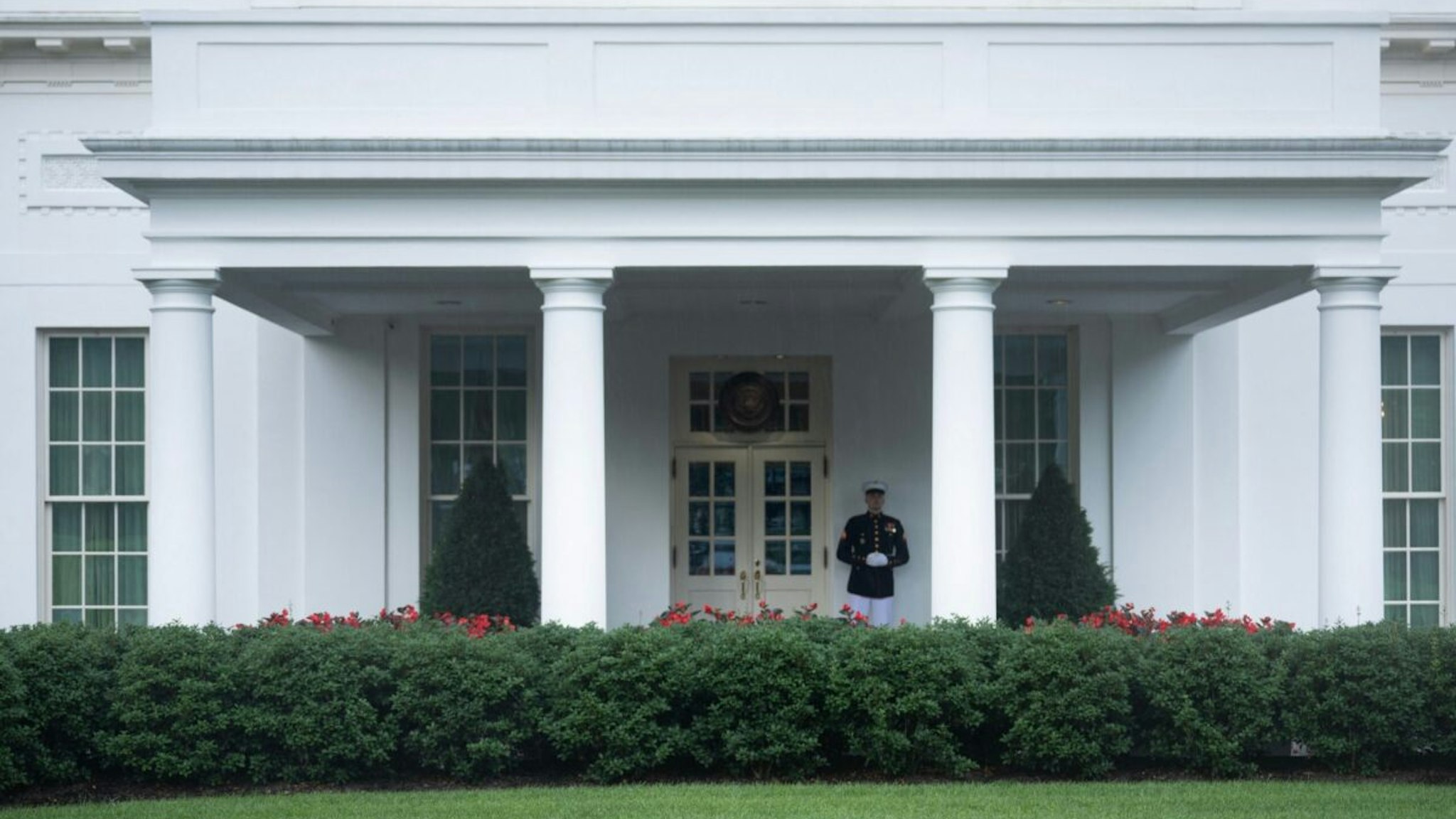 A view of the West Wing of the White House in Washington, DC, on July 5, 2023, Cocaine discovered at the White House was left in an area frequently used by visitors on tours -- and not while President Joe Biden and his family were on the premises, officials said on July 5, 2023.