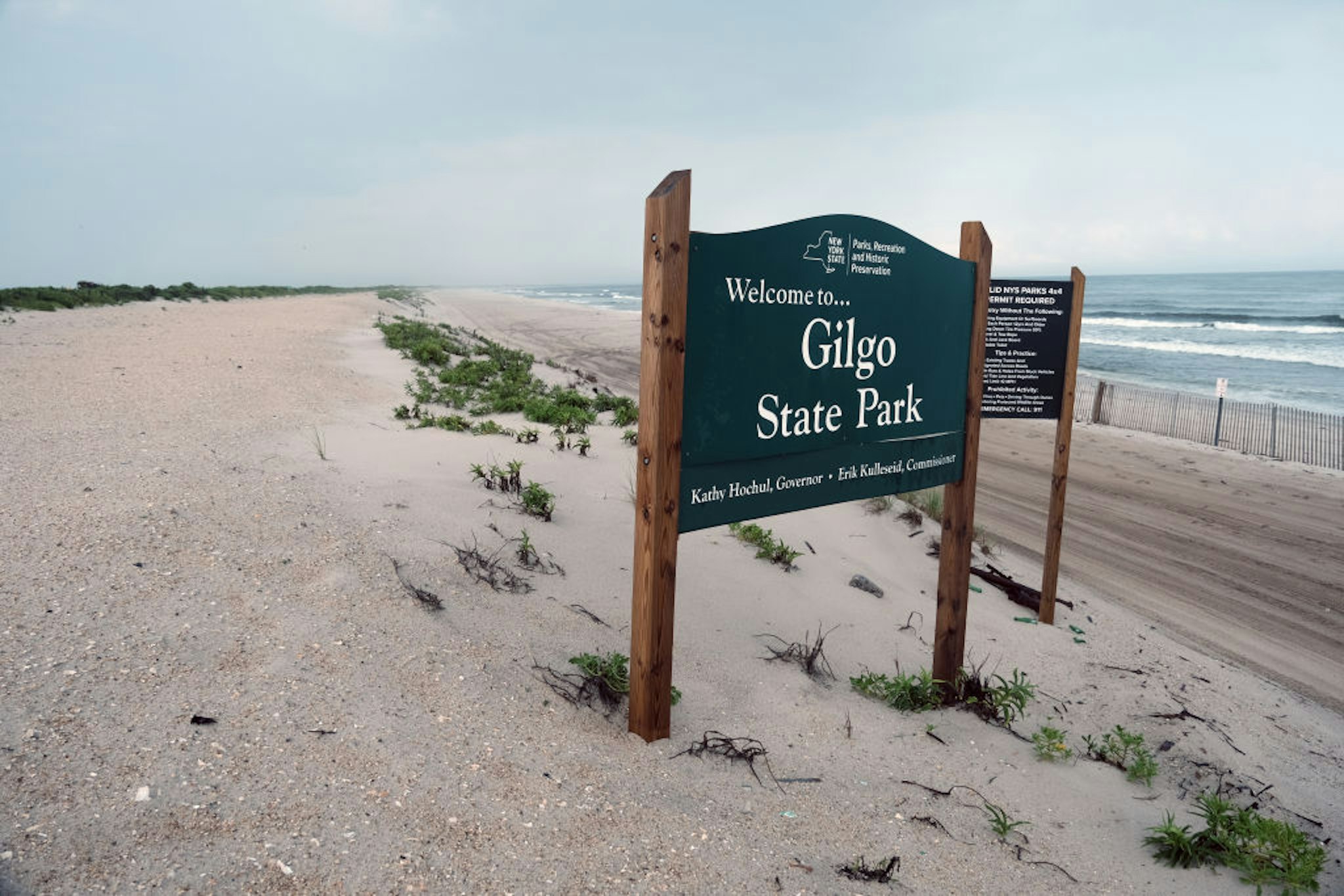 A general view of Gilgo Beach on July 18, 2023 in Babylon, New York.