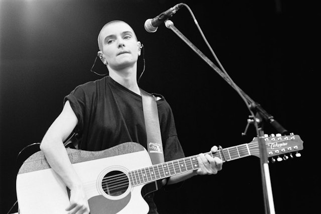 Sinead O'Connor, vocal, performs at Torhout/Werchter festival in Torhout, Belgium on 7th July 1990. (Photo by Frans Schellekens/Redferns)