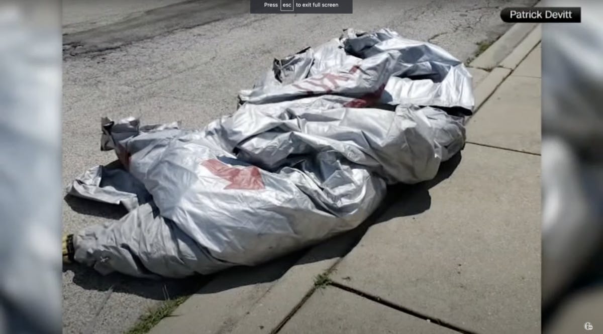 NextImg:Plane’s Emergency Slide Falls From Sky During Flight, Damages Chicago Home 