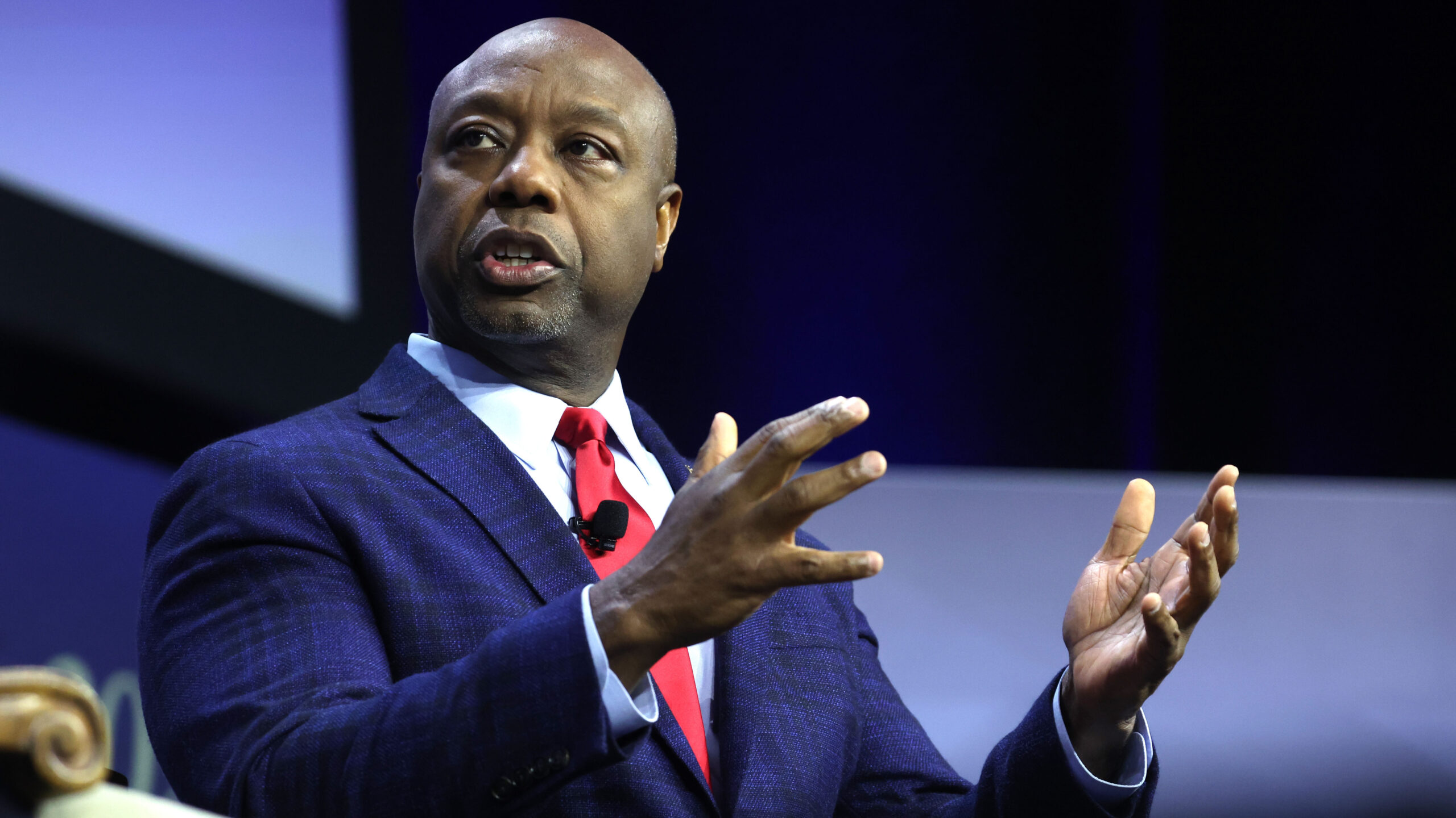 Tim Scott tells Tucker Carlson that degrading the Russian military is crucial for America’s national interest.