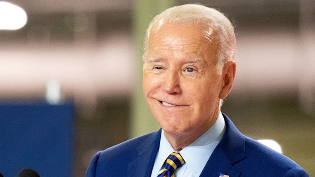 WEST COLUMBIA, SOUTH CAROLINA - JULY 6: President Joe Biden speaks about his economic plan at the Flex LTD manufacturing plant on July 6, 2023 in West Columbia, South Carolina. The president announced a new partnership between Enphase Energy and Flex LTD.