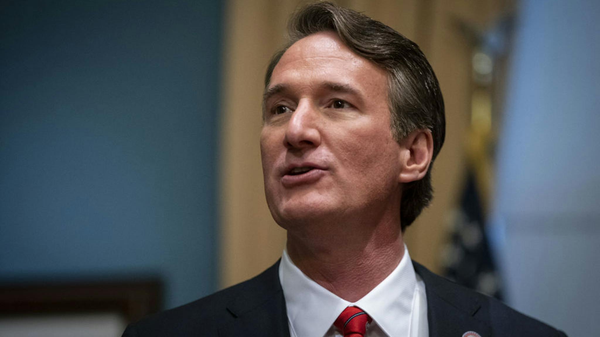 Glenn Youngkin Sworn In As Virginia Governor Glenn Youngkin, governor of Virginia, speaks prior to signing executive actions in the Virginia State Capitol in Richmond, Virginia, U.S., on Saturday, Jan. 15, 2022. Youngkin, former co-CEO of the Carlyle Group Inc., is the first Republican elected to the office since 2009.