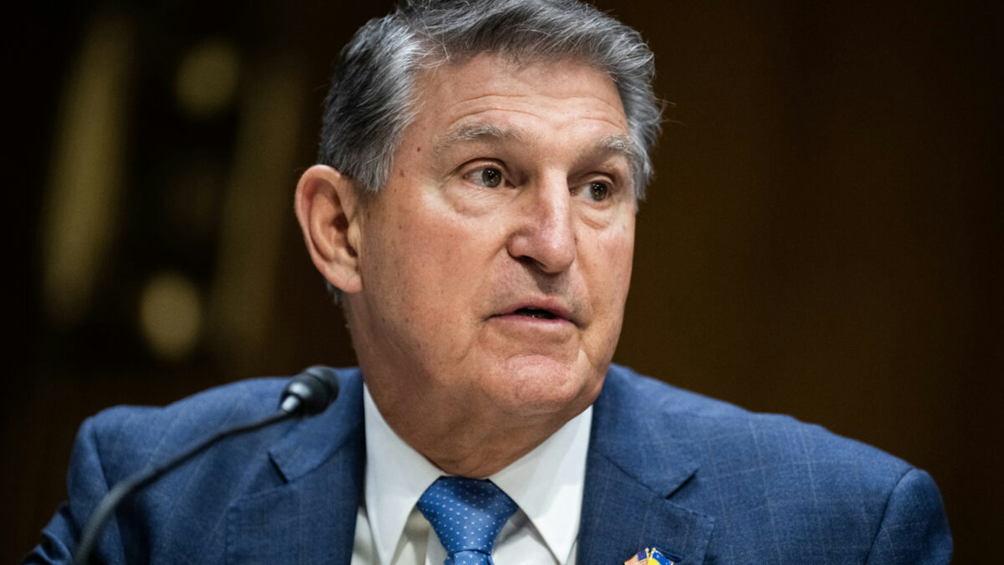 Sen. Joe Manchin, D-W.Va., speaks during the Senate Appropriations Committee markup of the "Military Construction, Veterans Affairs, and Related Agencies Appropriations Act, 2024," and the "Agriculture, Rural Development, Food and Drug Administration, and Related Agencies Appropriations Act, 2024," in Dirksen Building on Thursday, June 22, 2023.