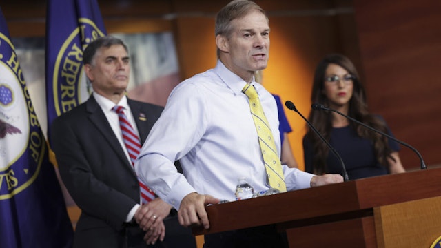U.S. Rep. Jim Jordan (R-OH) speaks at a House Second Amendment Caucus press conference at the U.S. Capitol on June 08, 2022 in Washington, DC.