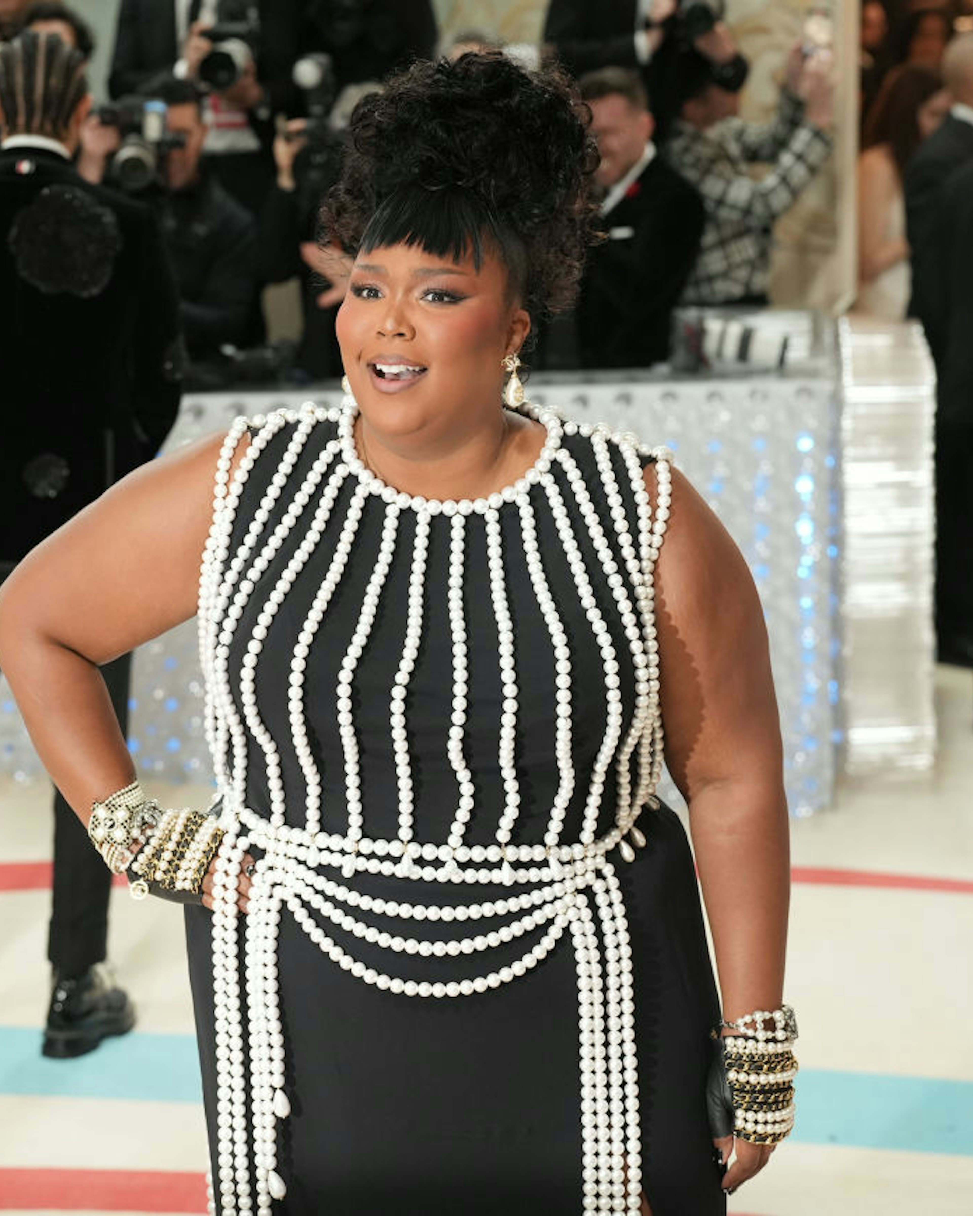 NEW YORK, NEW YORK - MAY 01: Lizzo attends The 2023 Met Gala Celebrating "Karl Lagerfeld: A Line Of Beauty" at The Metropolitan Museum of Art on May 01, 2023 in New York City. (Photo by Sean Zanni/Patrick McMullan via Getty Images)