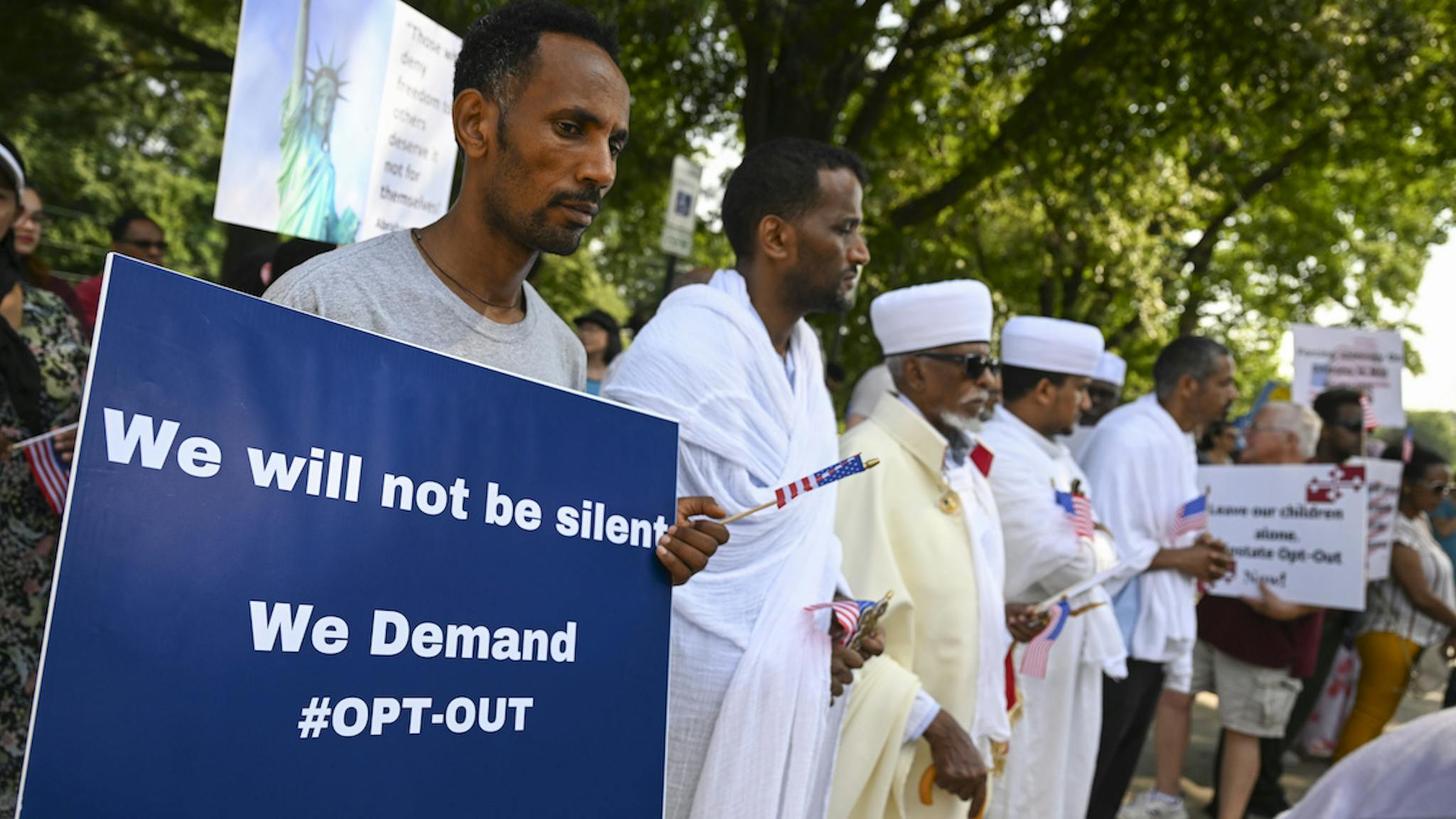 Montgomery County parents stage ‘Family rights & Religious freedom’ demonstration Montgomery County parents stage 'Family rights & Religious freedom' demonstration