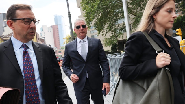 Former FBI agent Charles McGonigal arrives for a change of plea hearing at Manhattan Federal Court on August 15, 2023 in New York City.