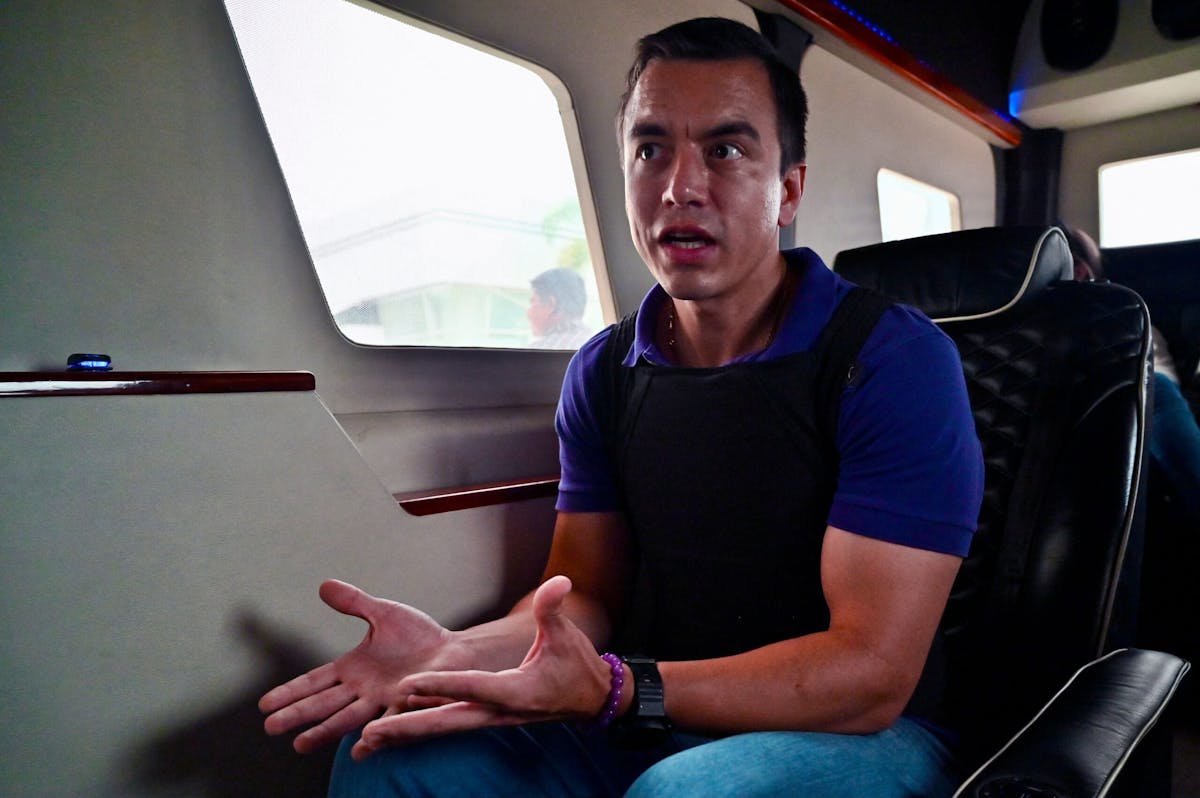 NextImg:Ecuador Presidential Candidate Proposes Prison Ships Far Out To Sea, Action Against Narco-Terrorists