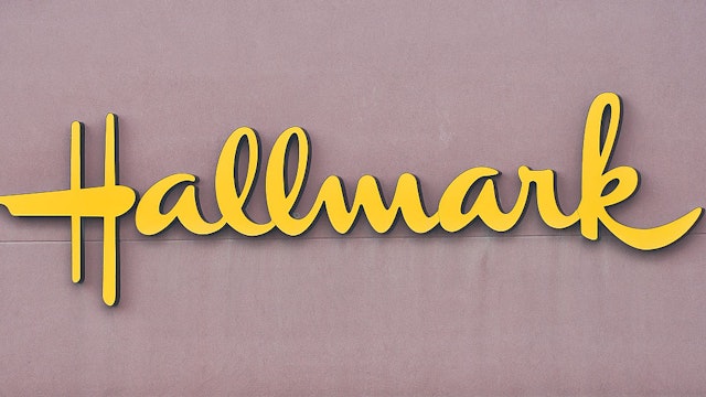 A general view of a Hallmark Cards logo seen in South Edmonton Common. a retail power centre located in Edmonton, Alberta. The flagship shopping complex is spread over 320 acres and contains more than 2.3 million square feet of dining, shopping and entertainment space, making it one of the largest open-air retail developments in North America. On Tuesday, 12 July 2016, in Edmonton, Alberta , Canada. (Photo by Artur Widak/NurPhoto via Getty Images)