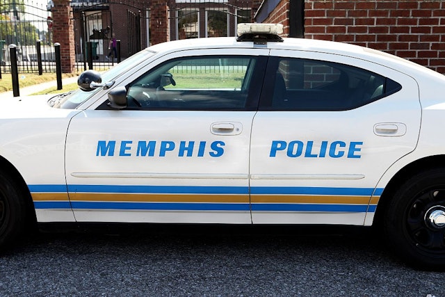 MEMPHIS - OCTOBER 03: Memphis Police vehicle sits outside the Memphis Police Department Entertainment District Unit in Memphis, Tennessee on October 3, 2016.