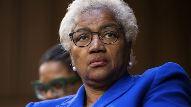 Donna Brazile attends the Senate Judiciary Committee markup on the nomination of Ketanji Brown Jackson to be an associate justice of the Supreme Court, in Hart Building on Monday, April 4, 2022.