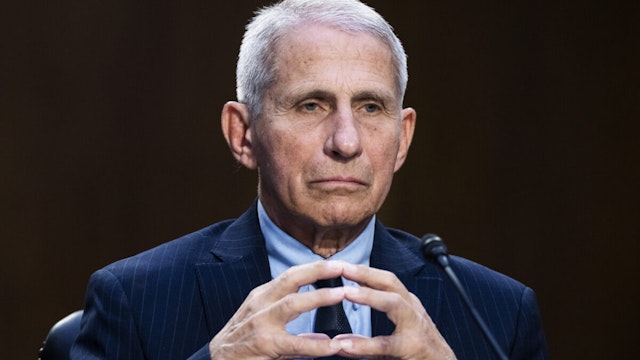 Anthony Fauci, former director of the National Institute of Allergy and Infectious Diseases, testifying