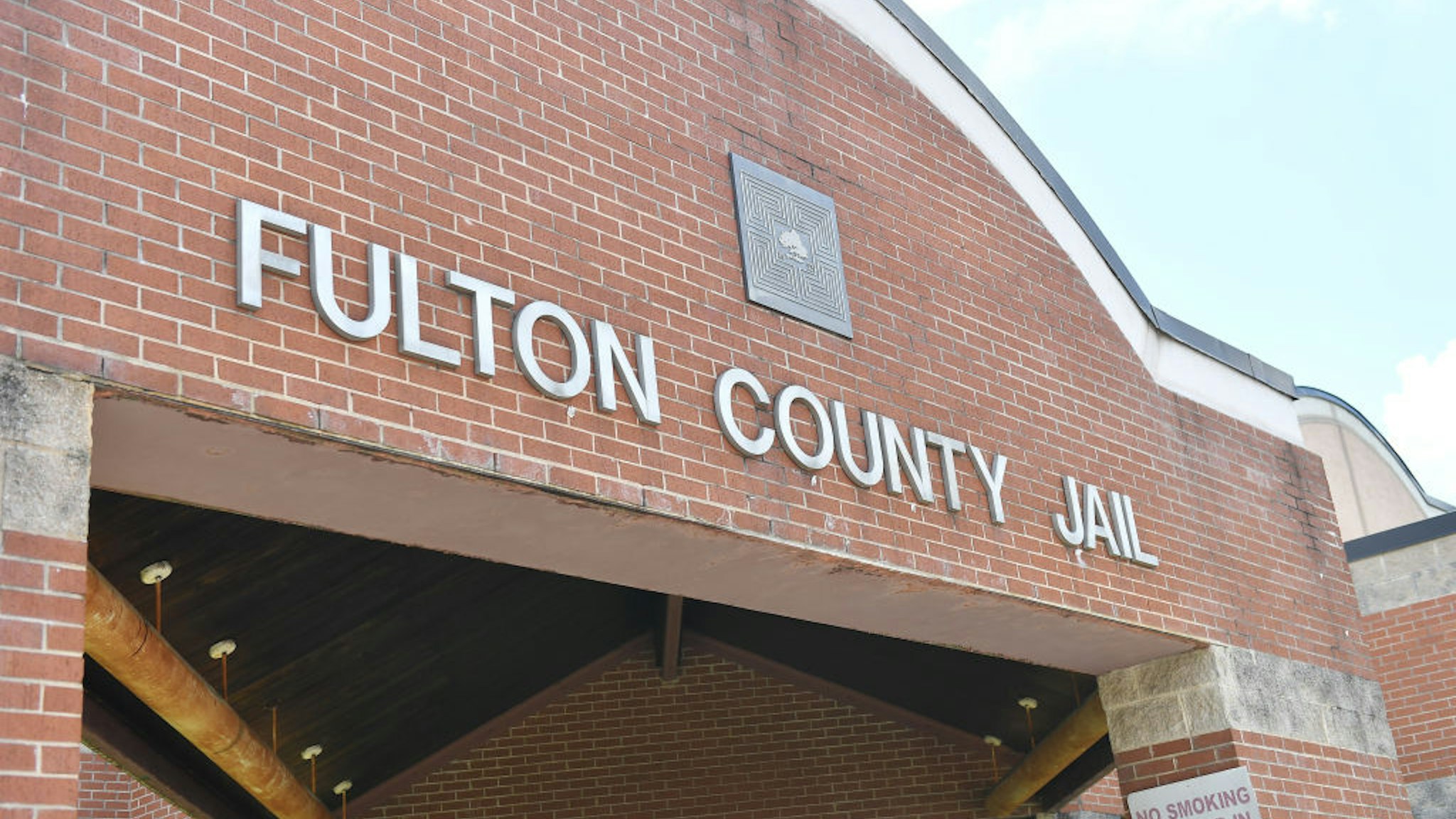A general view of Fulton County Jail building during "Masks For The People" Initiative at Fulton County Jail on July 10, 2020 in Atlanta, Georgia.