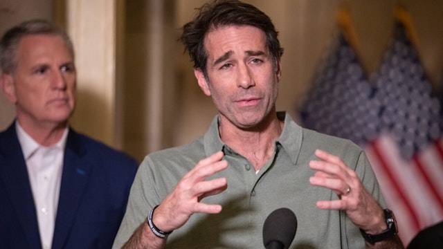 U.S. Rep. Garret Graves (R-LA) speaks to the press after an "agreement principle" was reached between House Republicans and President Joe Biden's team to avoid a default on the U.S. debt at the U.S. Capitol on May 28, 2023 in Washington, DC.