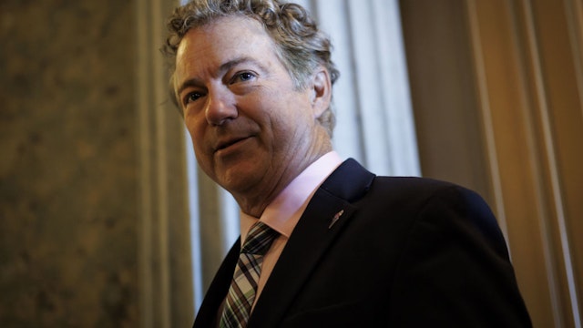 Senator Rand Paul, a Republican from Kentucky, at the US Capitol in Washington, DC, US, on Thursday, June 1, 2023. The House of Representatives approved the debt-limit deal Wednesday night, putting the US one step closer to avoiding a potential default on June 5.