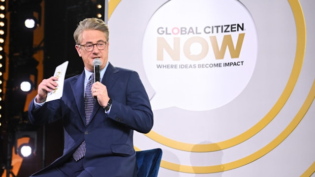 Joe Scarborough speaks at the Global Citizen NOW Summit at The Glasshouse on April 28, 2023 in New York City.