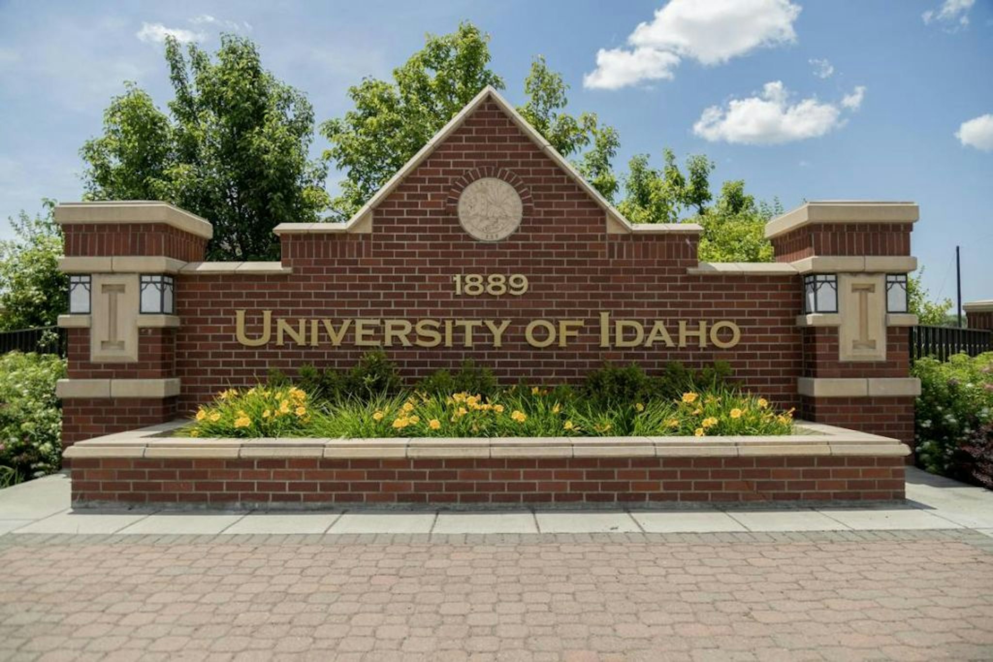 The University of Idaho's campus entrance in Moscow.
