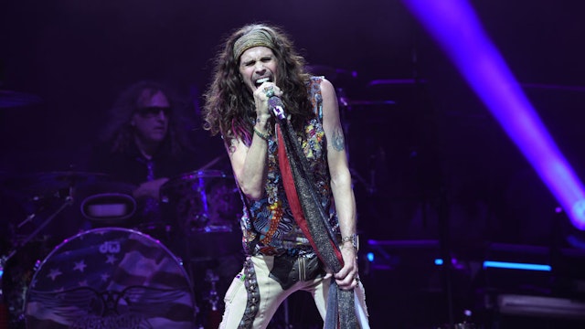 ELMONT, NEW YORK - SEPTEMBER 09: Steven Tyler of Aerosmith performs at UBS Arena on September 09, 2023 in Elmont, New York. (Photo by Kevin Mazur/Getty Images)