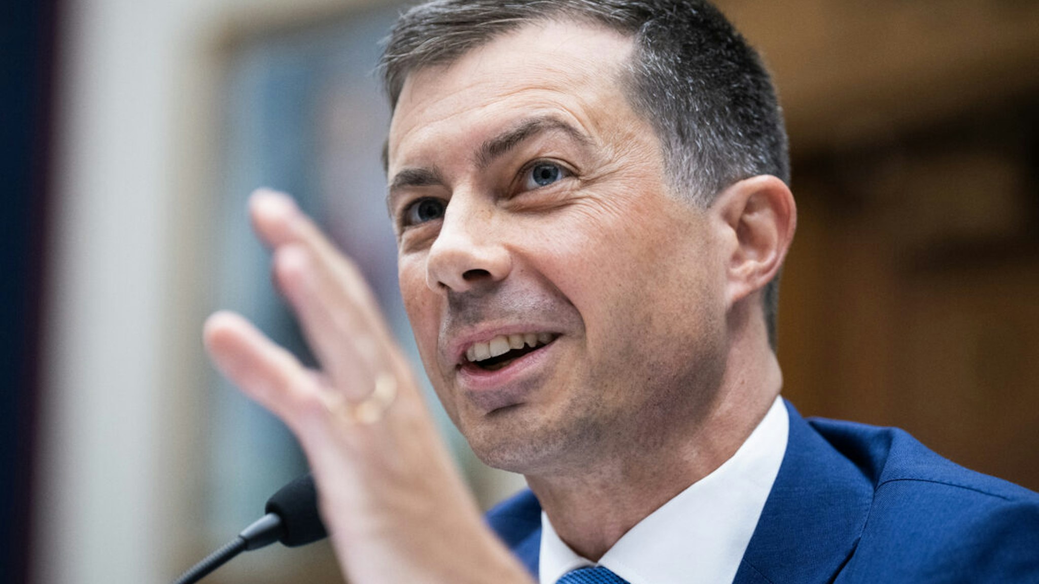 Secretary of Transportation Pete Buttigieg testifies during the House Transportation and Infrastructure Committee hearing titled "Oversight of the Department of Transportation's Policies and Programs," in Rayburn Building on Wednesday, September 20, 2023.