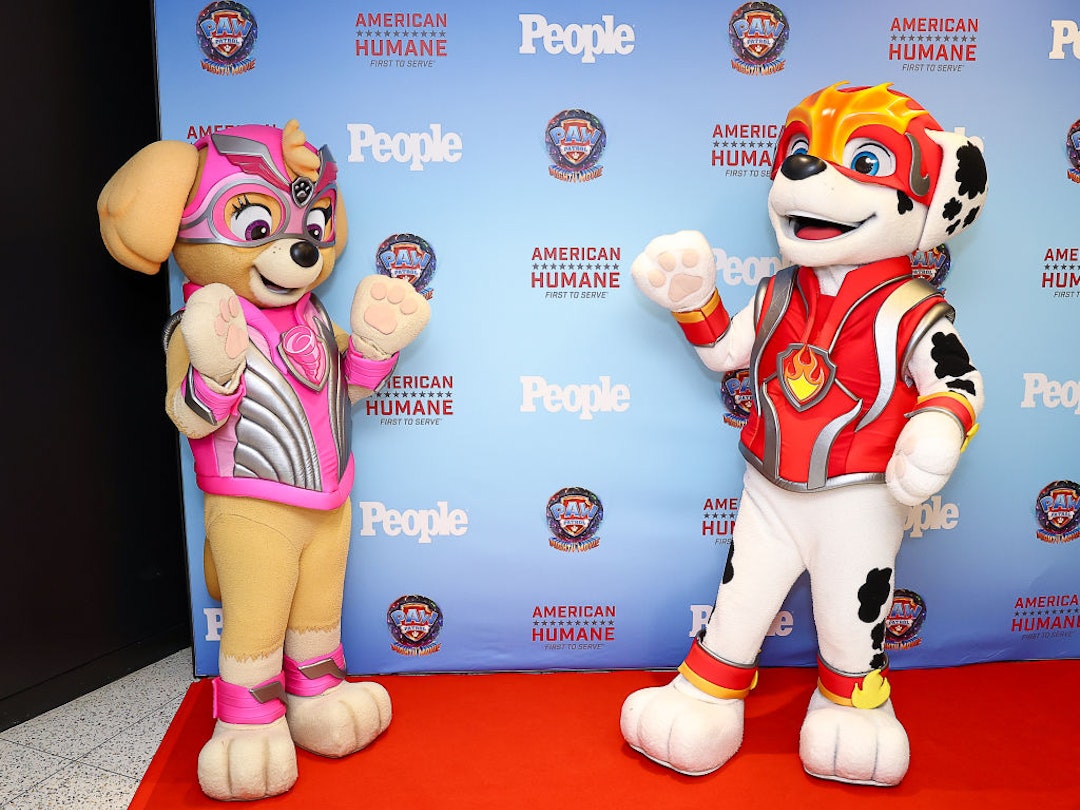 NEW YORK, NEW YORK - SEPTEMBER 19: Paw Patrol Fur-Responders arrive to "Paw Patrol: The Mighty Movie" Special Screening on September 19, 2023 in New York City. (Photo by Arturo Holmes/Getty Images)
