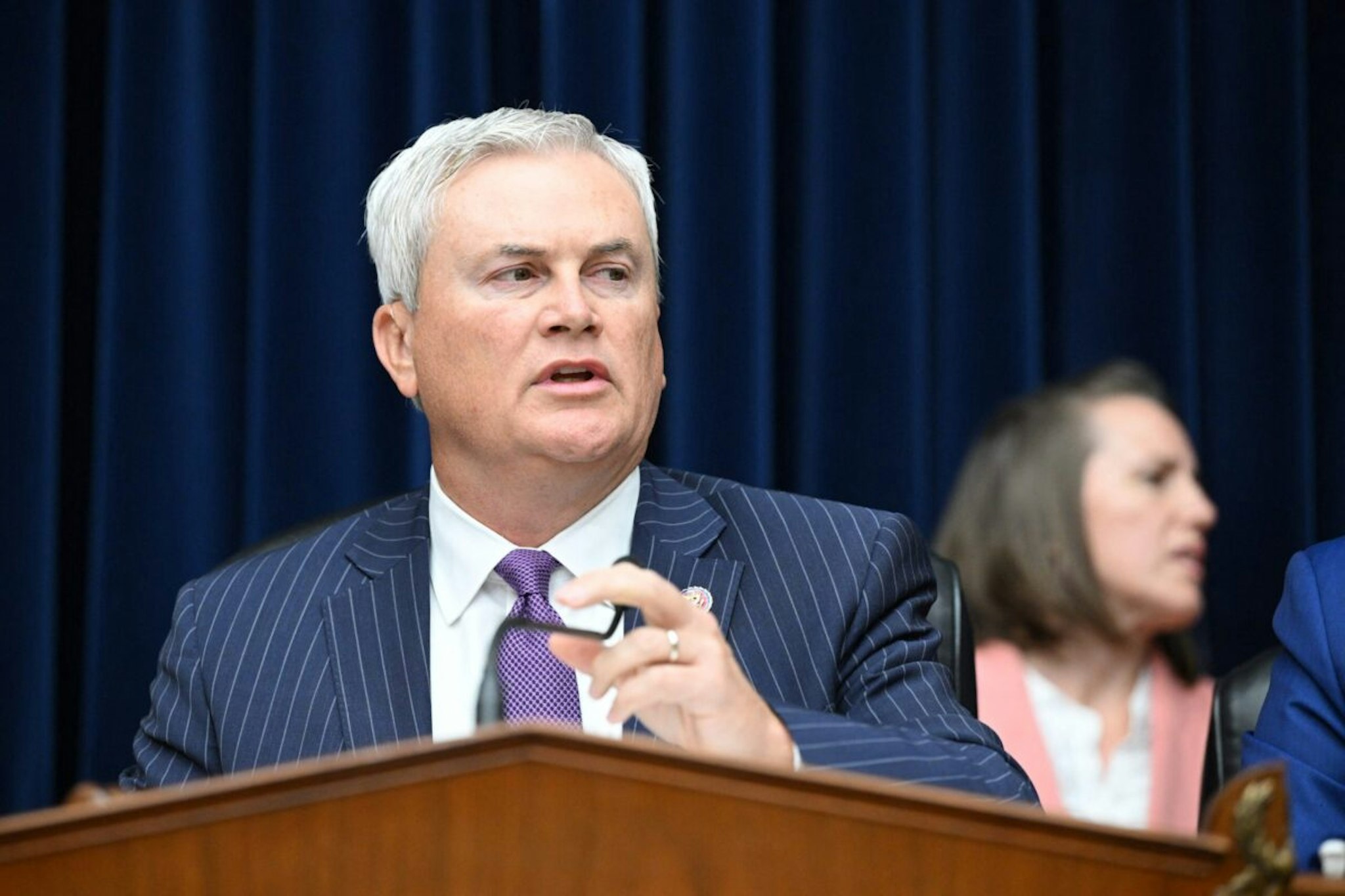 Rep. James Comer (R-Ky), chairman of the House Oversight Committee speaks during a House Committee on Oversight and Accountability hearing on Capitol Hill in Washington, DC, on September 28, 2023.