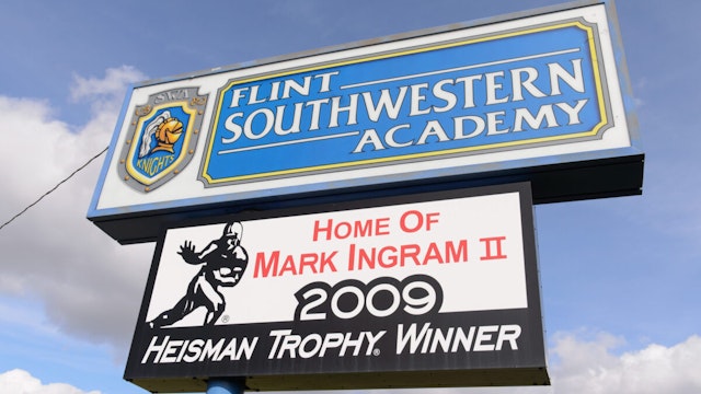 FLINT, MI - OCTOBER 10: A general view of atmosphere during Mark Ingram's return to Flint Southwestern Academy on October 10, 2014 in Flint, Michigan.